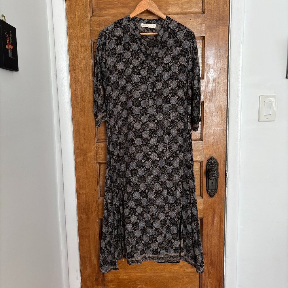 Natalie Martin Isobel Dress in Black Geometric Pattern - XS